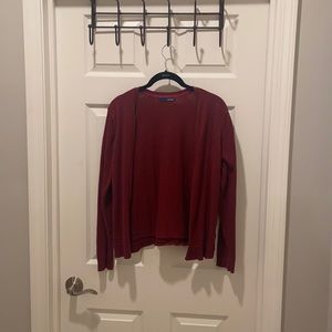 Dark Red, Maroon Cardigan
